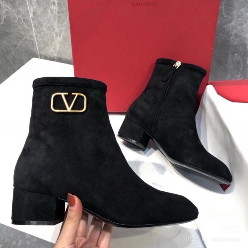 valentino ankle boots suede